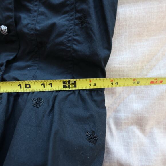 ULLA JOHNSON Linnea Tiered Embroidered Cotton Poplin Mini Dress Size 00 - Picture 14 of 15